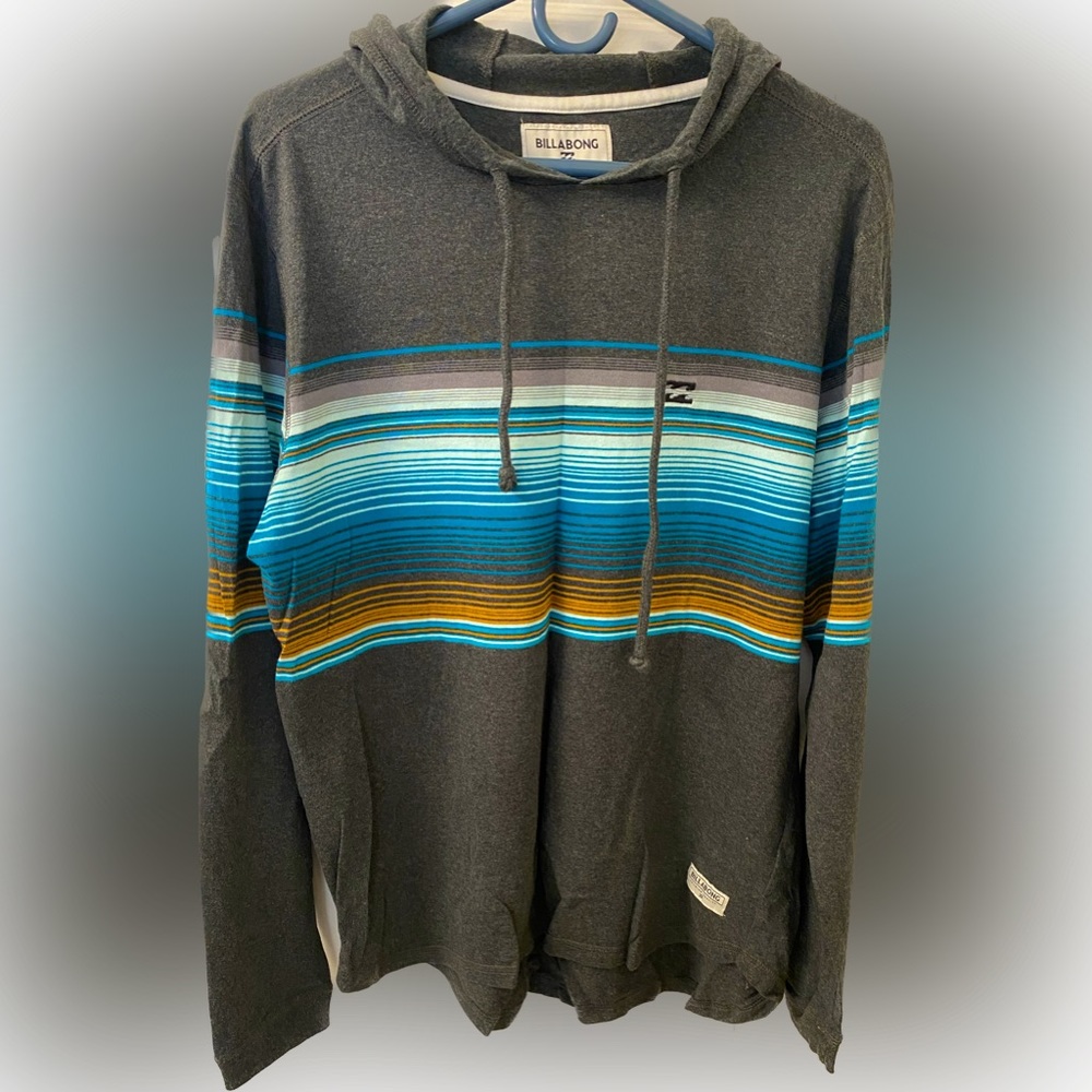 Billabong Breathable Men’s Lightweight hoodie, Large, Charcoal Gray
